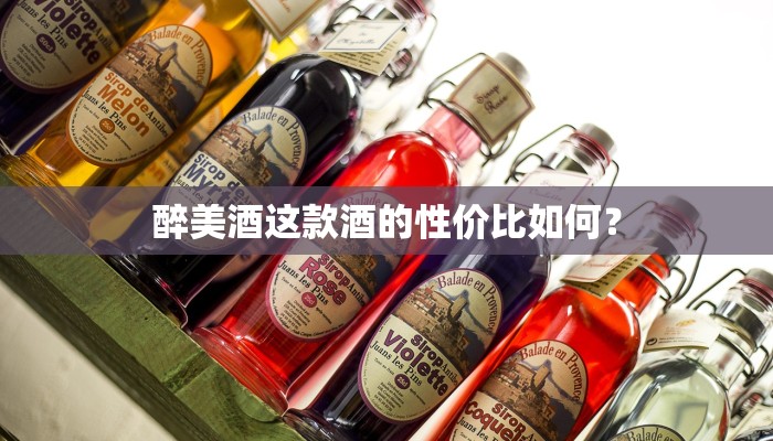 醉美酒这款酒的性价比如何？